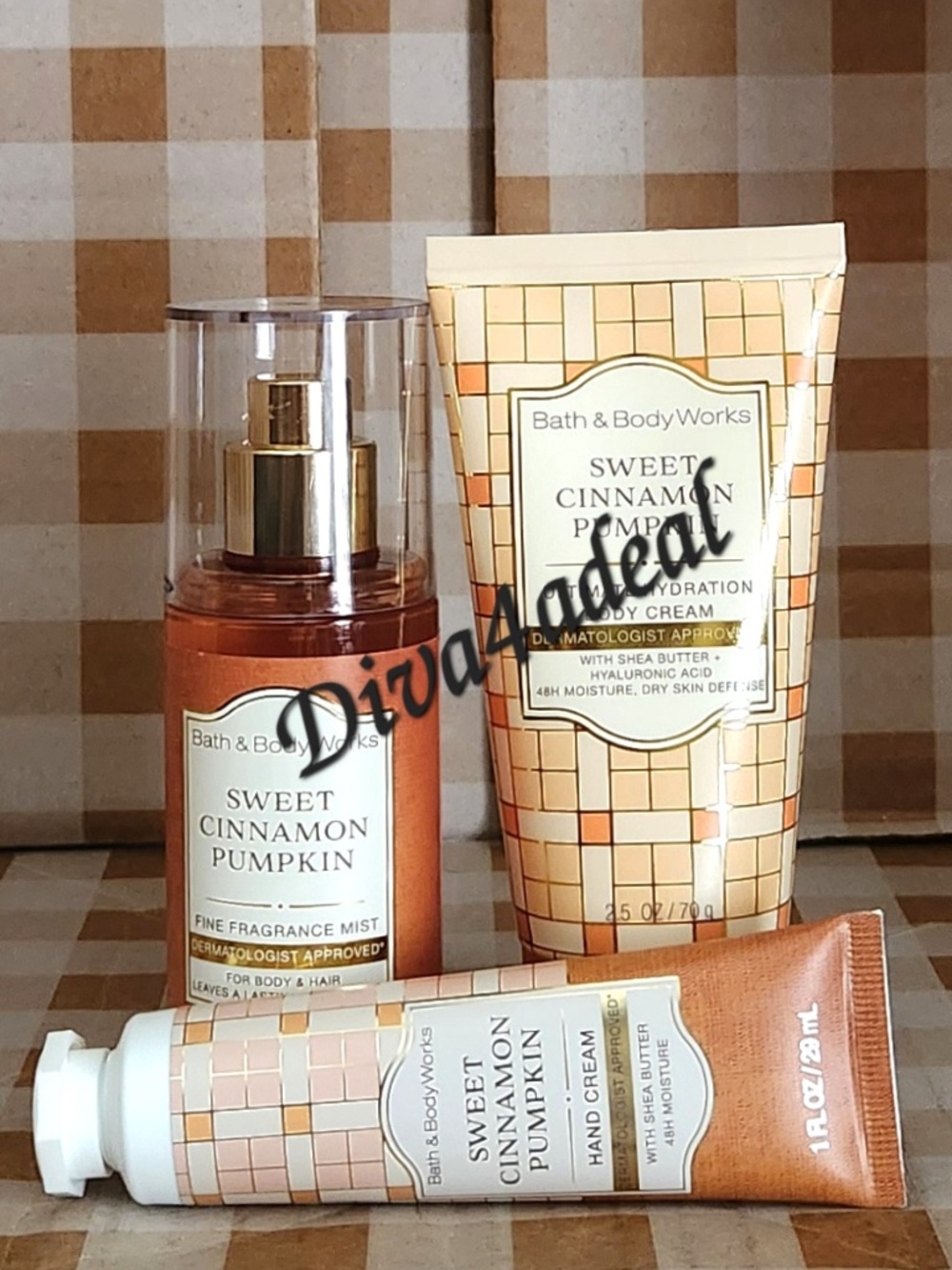 Bath & Body Works SWEET CINNAMON PUMPKIN 3PC Mini/Travel Set